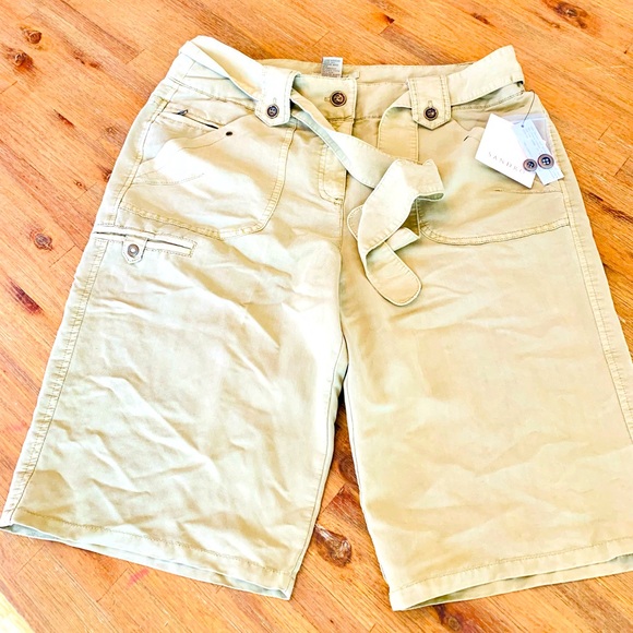 Sandro Bermuda cargo style shorts belted sand beige - Picture 1 of 14